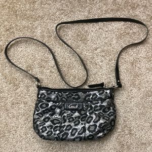 Coach Small Crossbody Bag - Metallic Cheetah Print